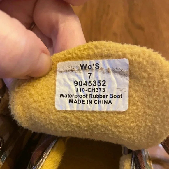 SPERRY for J.Crew Top-Sider Plaid Rubber Leather Duck Boots J10-CH373 Size Bin A - Picture 6 of 8